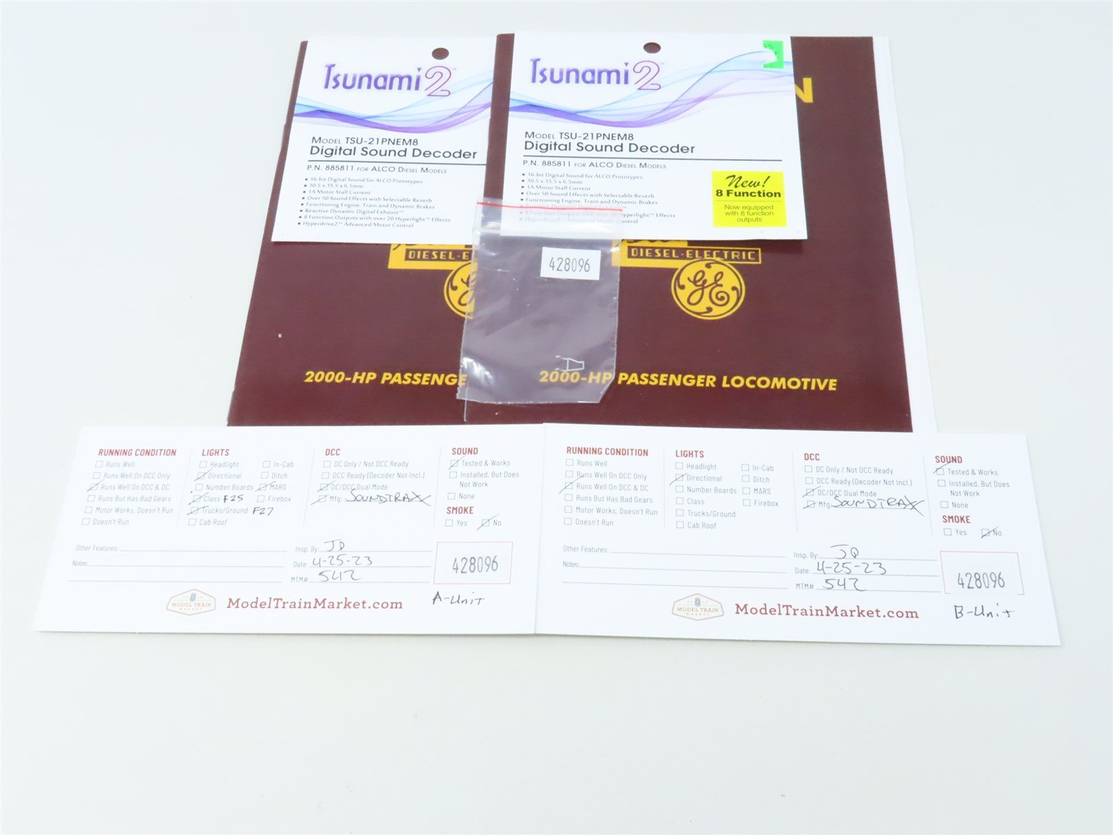 HO Rapido 23004 ATSF Santa Fe Warbonnet ALCO PA-1/PB-1 Diesel Set w/DCC & Sound