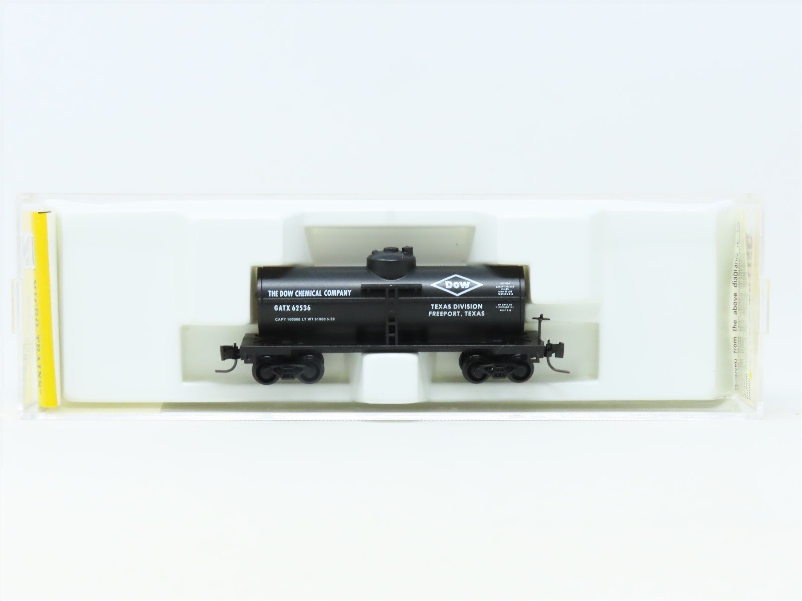 Z Scale Micro-Trains MTL 14409-2 GATX Dow Chemical Single Dome Tank Car #62536
