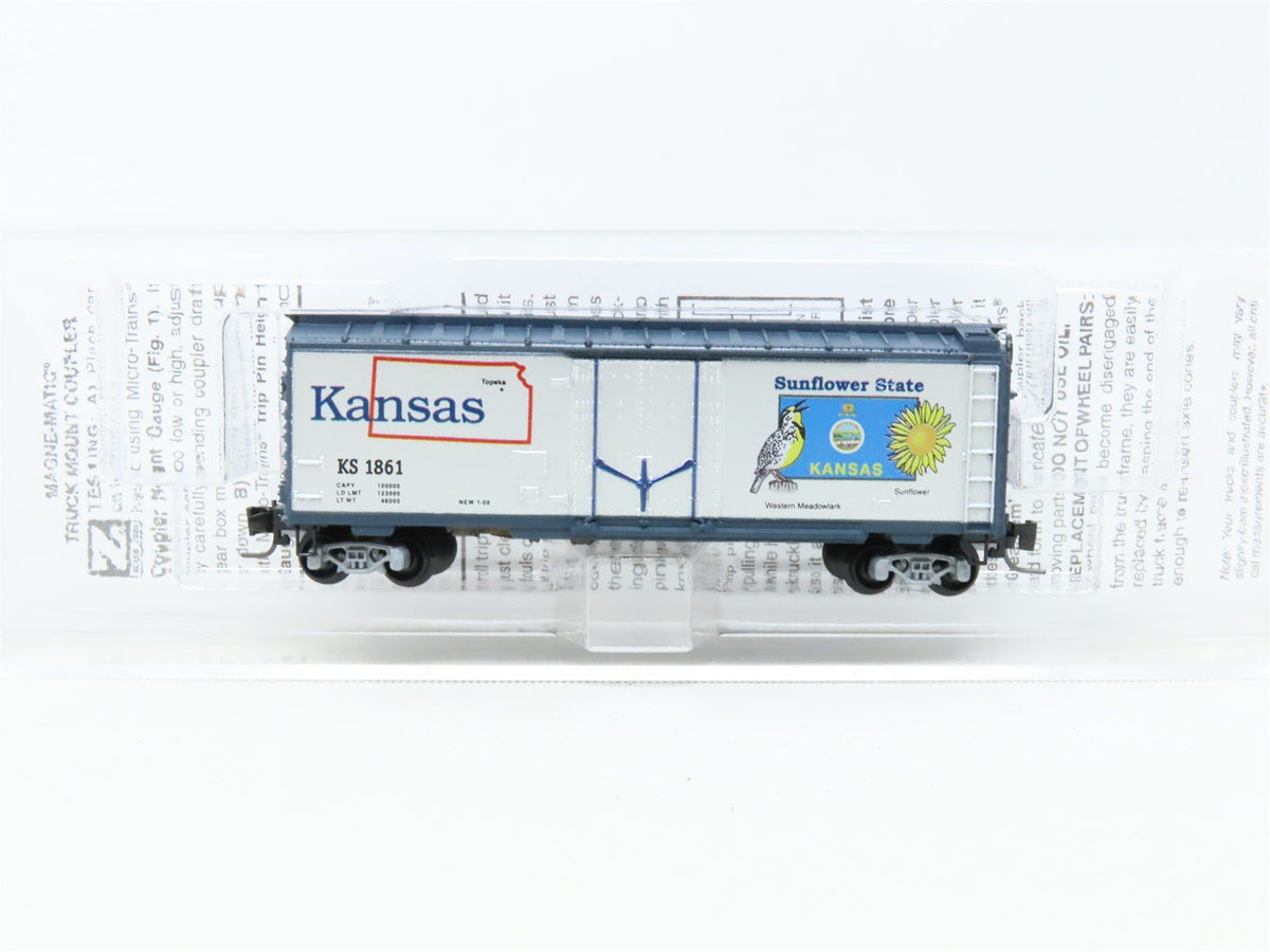 Z Scale Micro-Trains MTL 502 00 507 KS Kansas State Car 40&#39; Box Car #1861