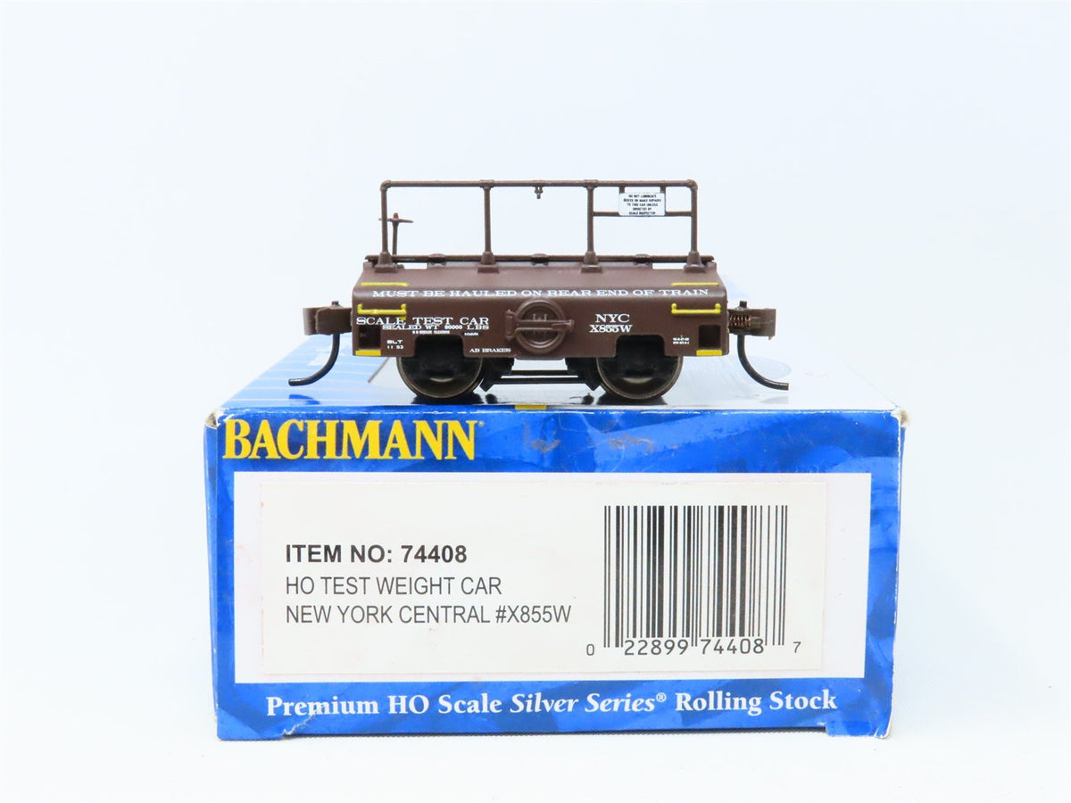 HO Bachmann Silver Series #74408 NYC New York Central Test Weight Car X855W