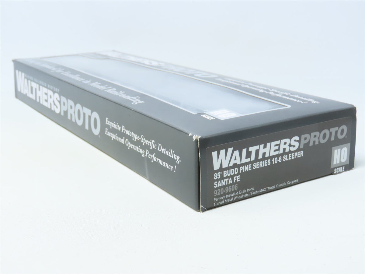 HO Scale Walthers Proto #920-9606 ATSF Santa Fe 85&#39; Budd 10-6 Sleeper Passenger