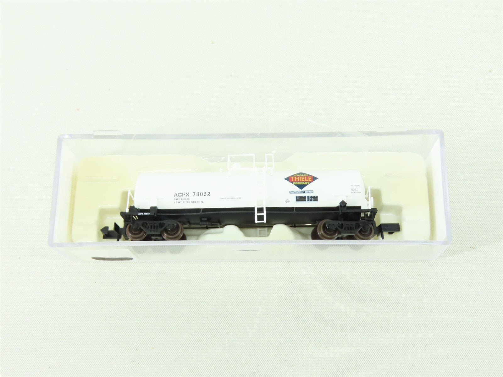N Scale Atlas 34892 ACFX Kaolin Thiele Company Tank Car #78052