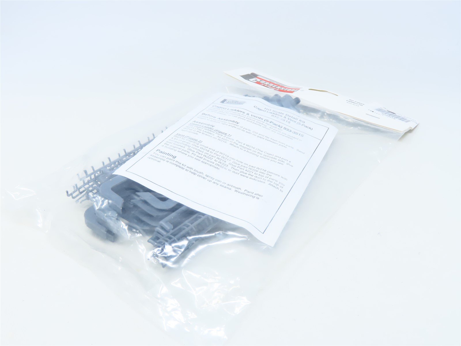 HO 1/87 Scale Walthers Cornerstone Kit #933-3515 Caged Ladders & Vent 5-Pack