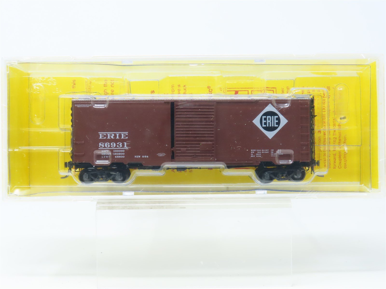 HO Scale Kadee 4907 ERIE Railroad 40' Single Door Steel Box Car #86931 Sealed