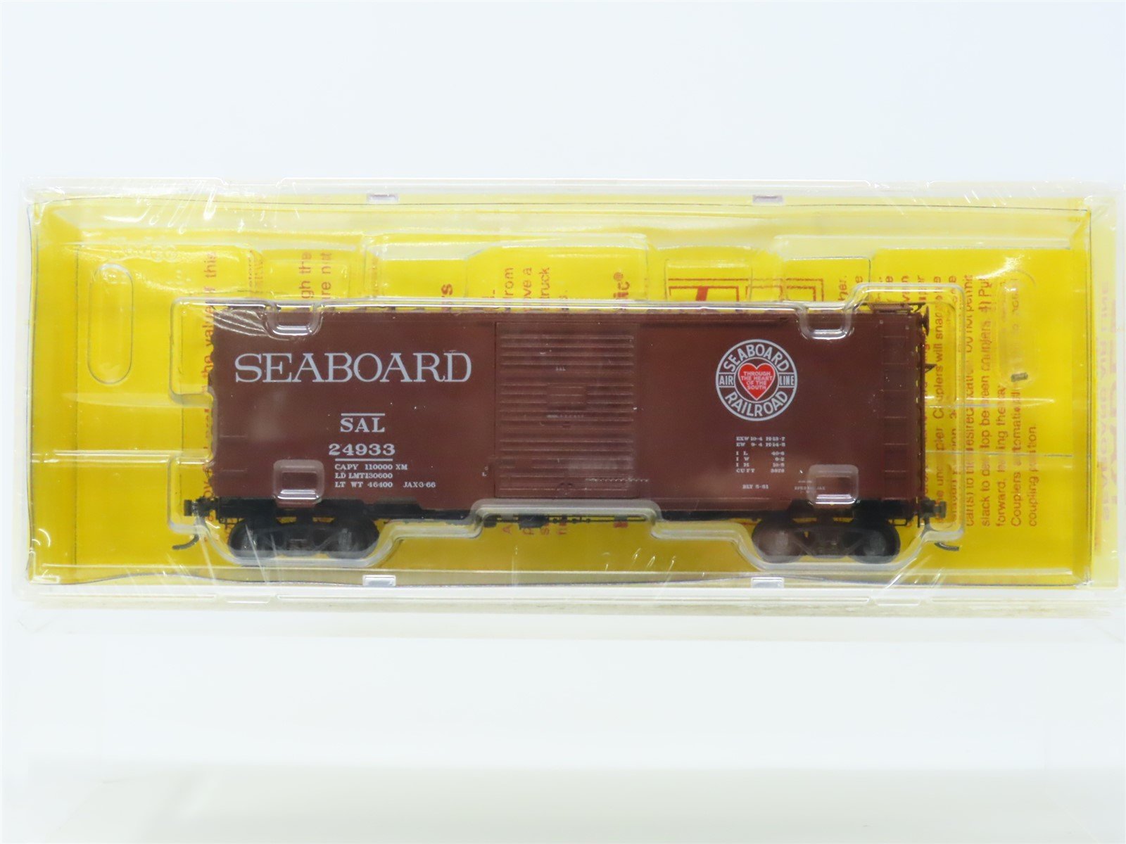 HO Scale Kadee 5112 SAL Seaboard Air Line 40' Single Door Box Car #24933 Sealed