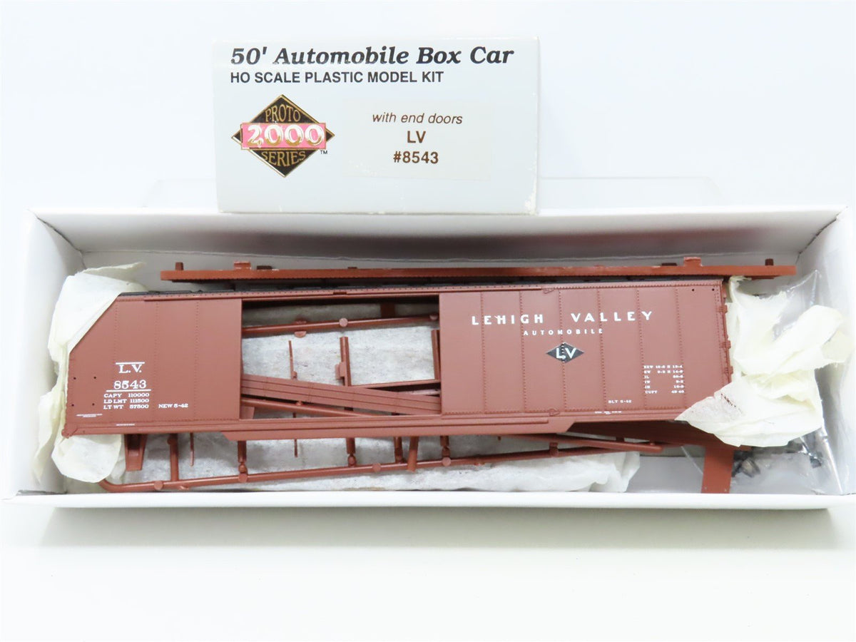 HO Scale Proto 2000 Kit LV Lehigh Valley 50&#39; Automobile Box Car #8543