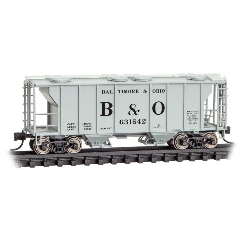 N Scale Micro-Trains MTL 09500042 B&amp;O Baltimore &amp; Ohio 2-Bay Hopper #631542