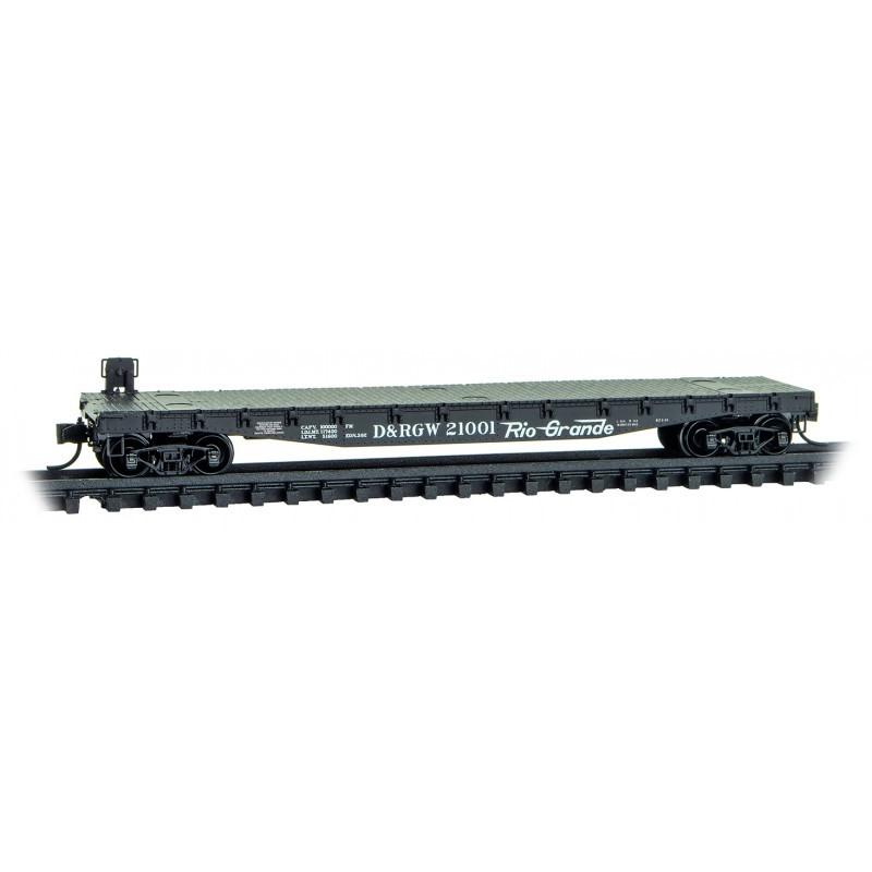 N Scale Micro-Trains MTL 04500381 D&amp;RGW Rio Grande 50&#39; Fishbelly Flat Car #21001