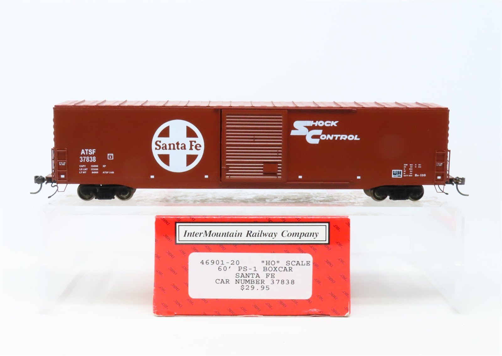 HO Scale InterMountain 46901-20 ATSF Santa Fe "Shock Control" Box Car #37838
