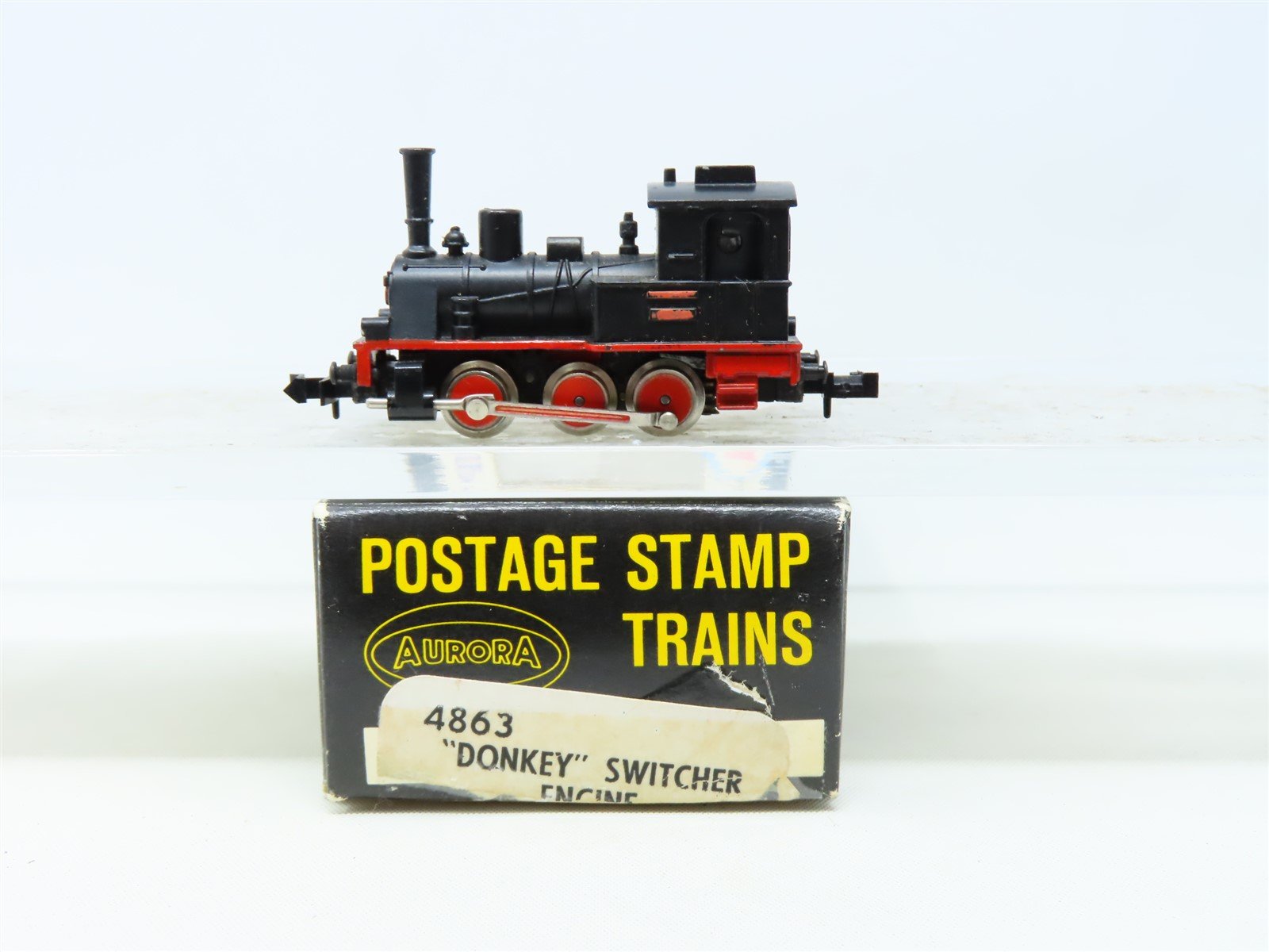 N Scale Aurora Postage Stamp Trains 4863 Unlettered 0-6-0 Donkey Steam Switcher