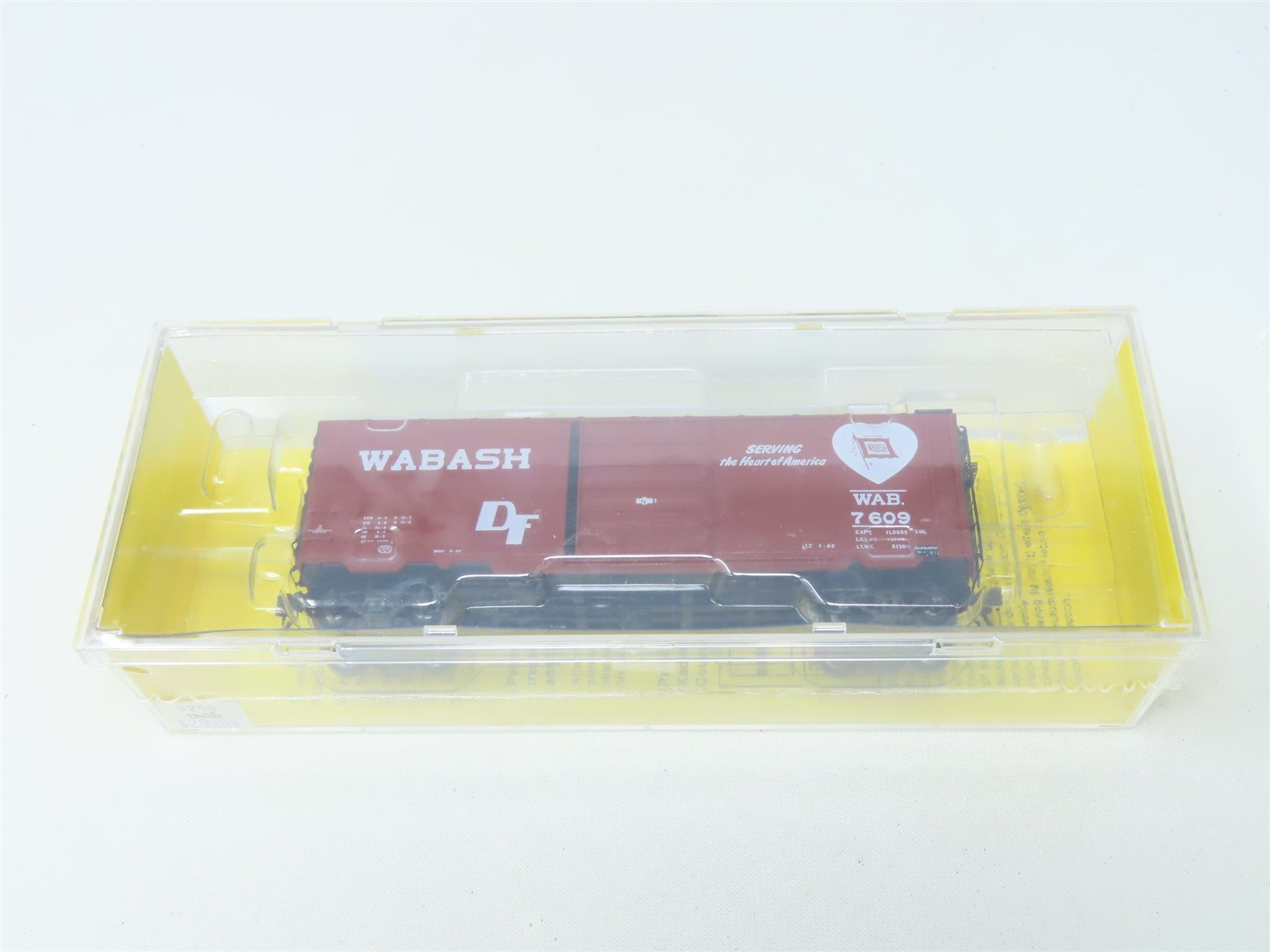 HO Scale Kadee #5208 WAB Wabash 40' Single Door Box Car #7609 - Sealed