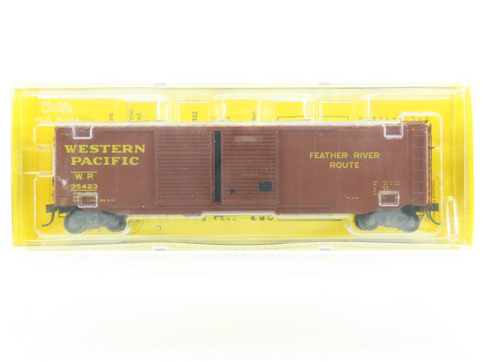 HO Scale Kadee #6502 WP Feather River Route 50' Box Car #35423 - Sealed