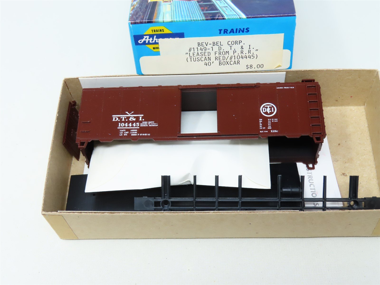 HO Scale Athearn Bev-Bel Kit 1149-1 DT&I Detroit Toledo & Ironton Box Car 104445