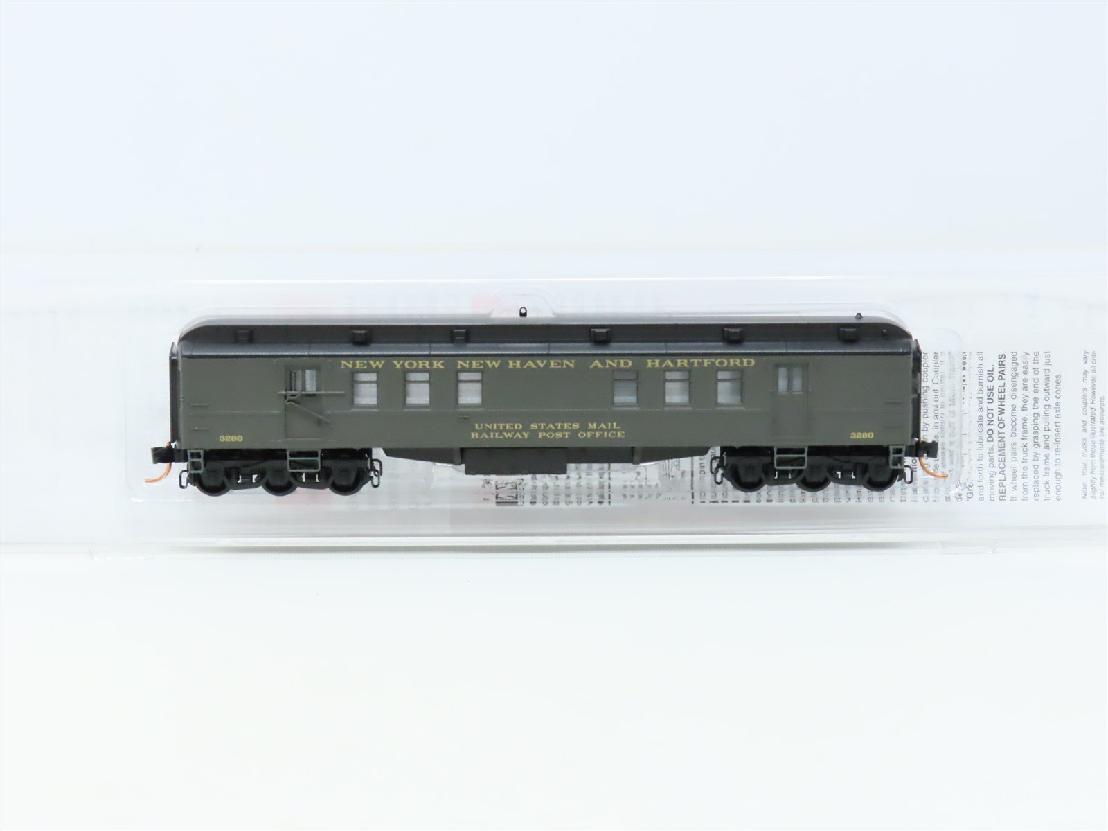 N Micro-Trains MTL 14000020 NY New Haven & Hartford Post Office Passenger #3280