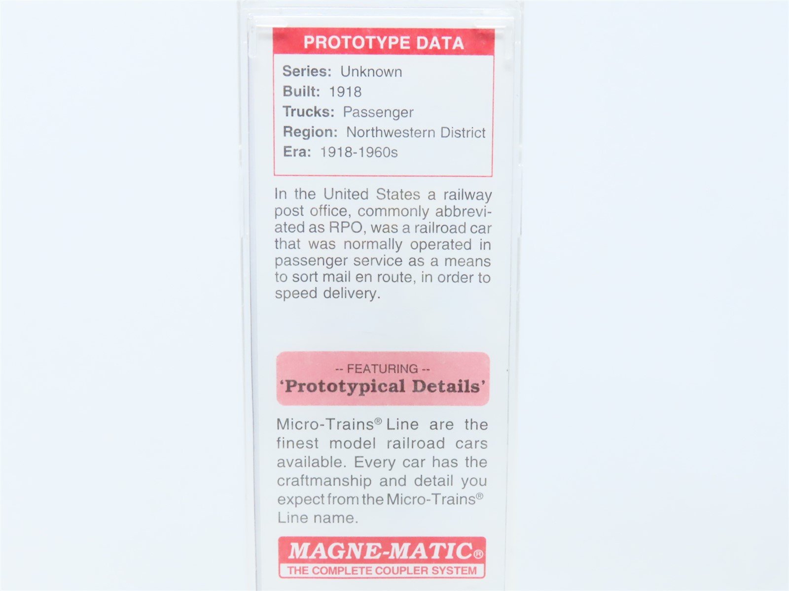 N Micro-Trains MTL 14000020 NY New Haven & Hartford Post Office Passenger #3280