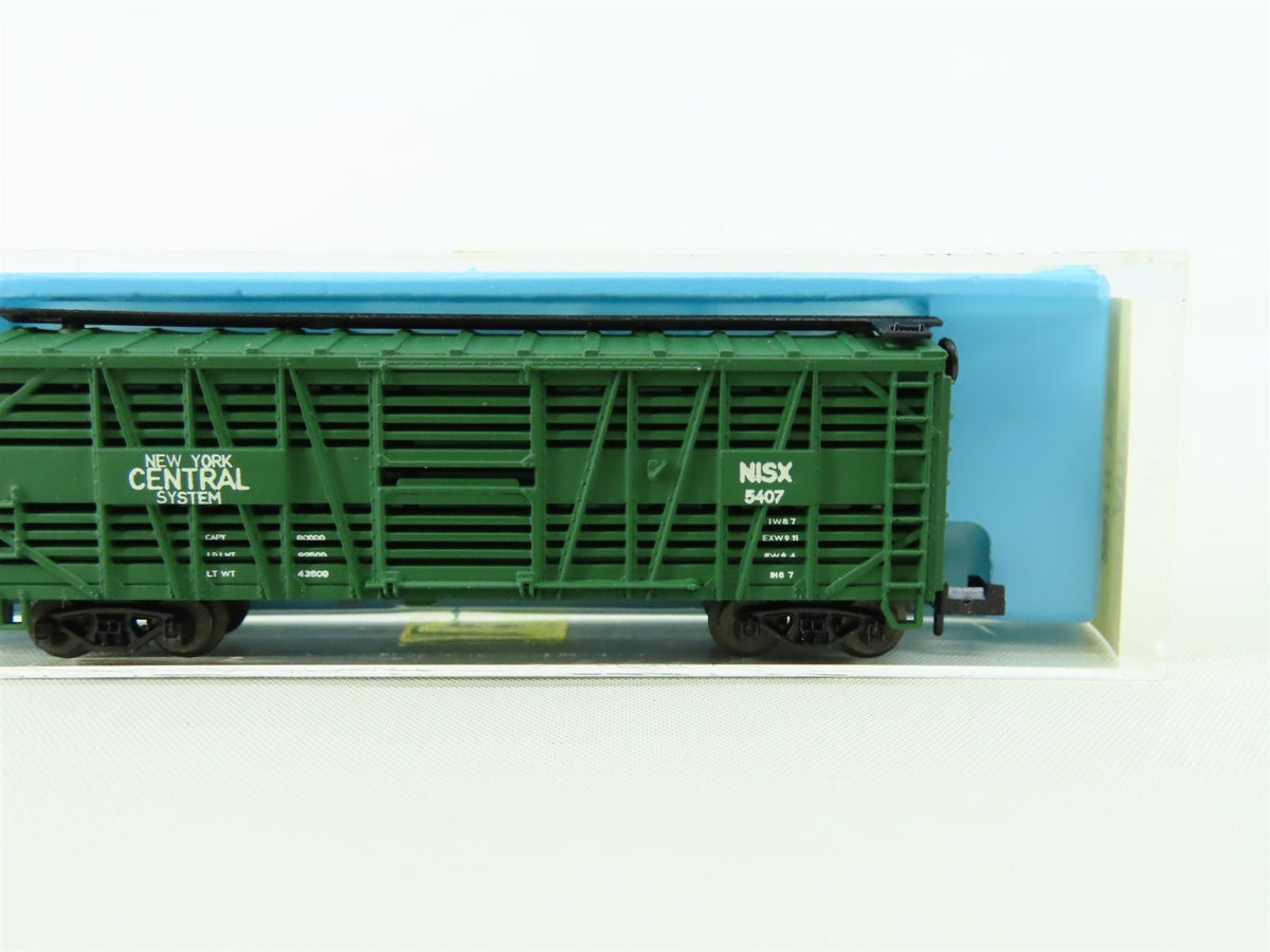 N Scale Atlas #2252 NISX NYC New York Central 40&#39; Wood Stock/Cattle Car #5407
