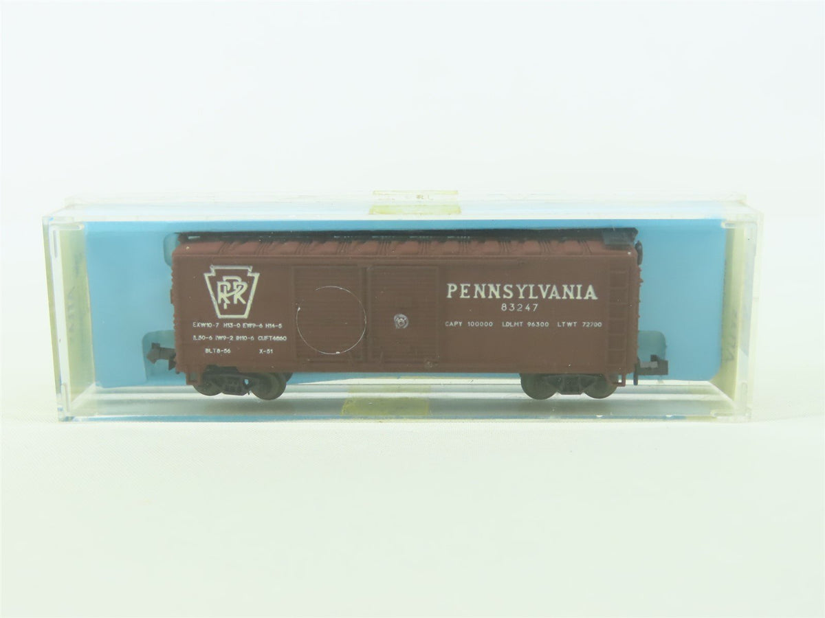 N Scale Atlas #2286 PRR Pennsylvania 40&#39; Double Door Steel Box Car #83247