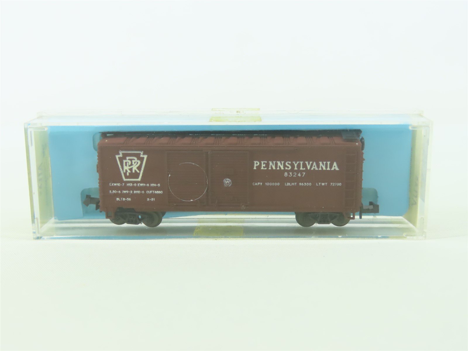 N Scale Atlas #2286 PRR Pennsylvania 40' Double Door Steel Box Car #83247