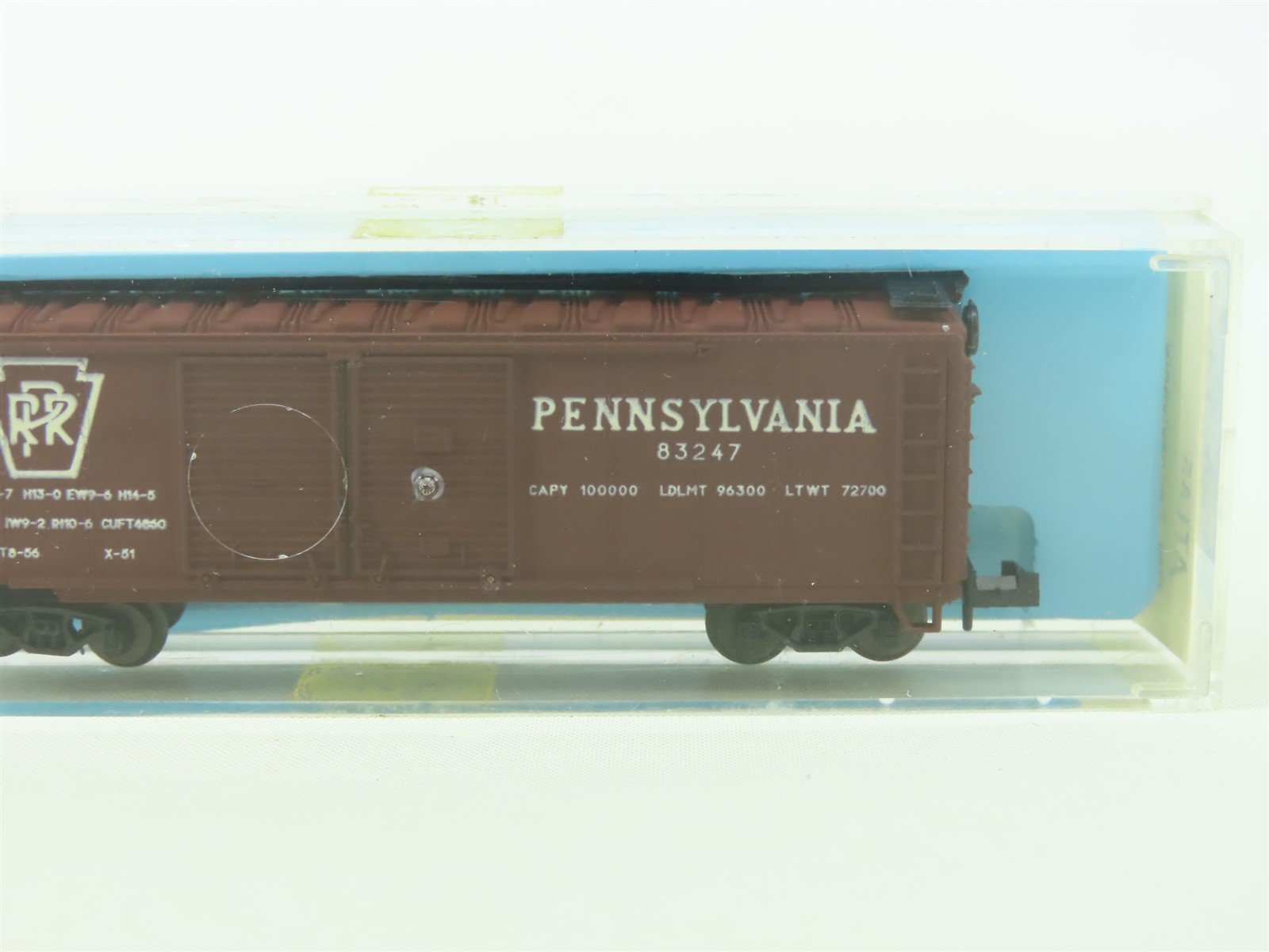 N Scale Atlas #2286 PRR Pennsylvania 40' Double Door Steel Box Car #83247