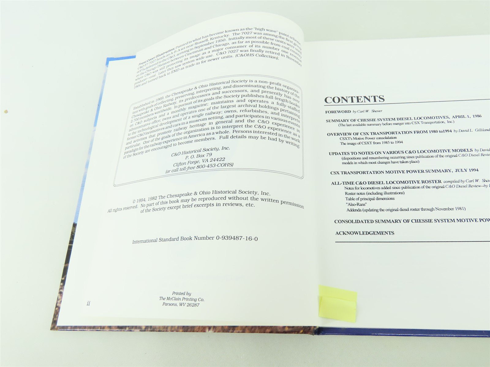 Chesapeake & Ohio Diesel Locomotives by Shaver & Gilliland ©1994 HC Book