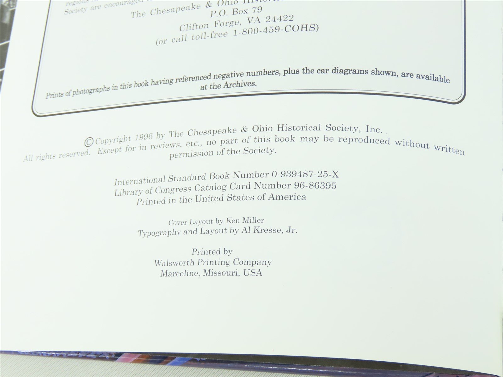 Chesapeake & Ohio Freight Cars 1937-1965 by Al Kresse Jr. ©1996 HC Book
