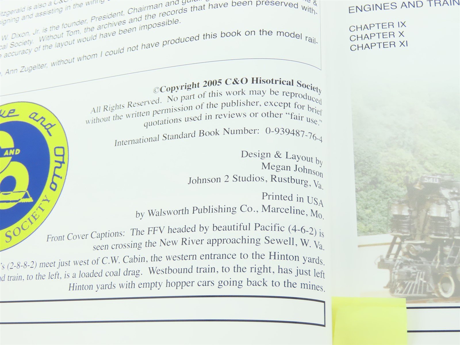 Chesapeake & Ohio: Steam in Color As Modeled by Dan Zugelter ©2005 HC Book