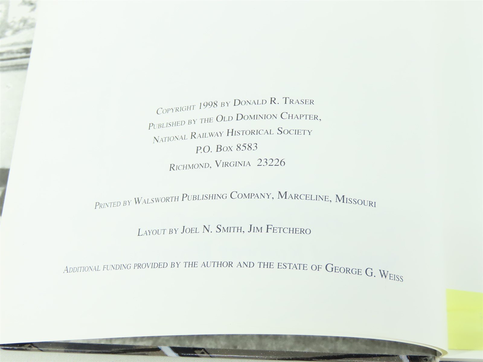 Virginia Railway Depots by Donald R Traser ©1998 HC Book