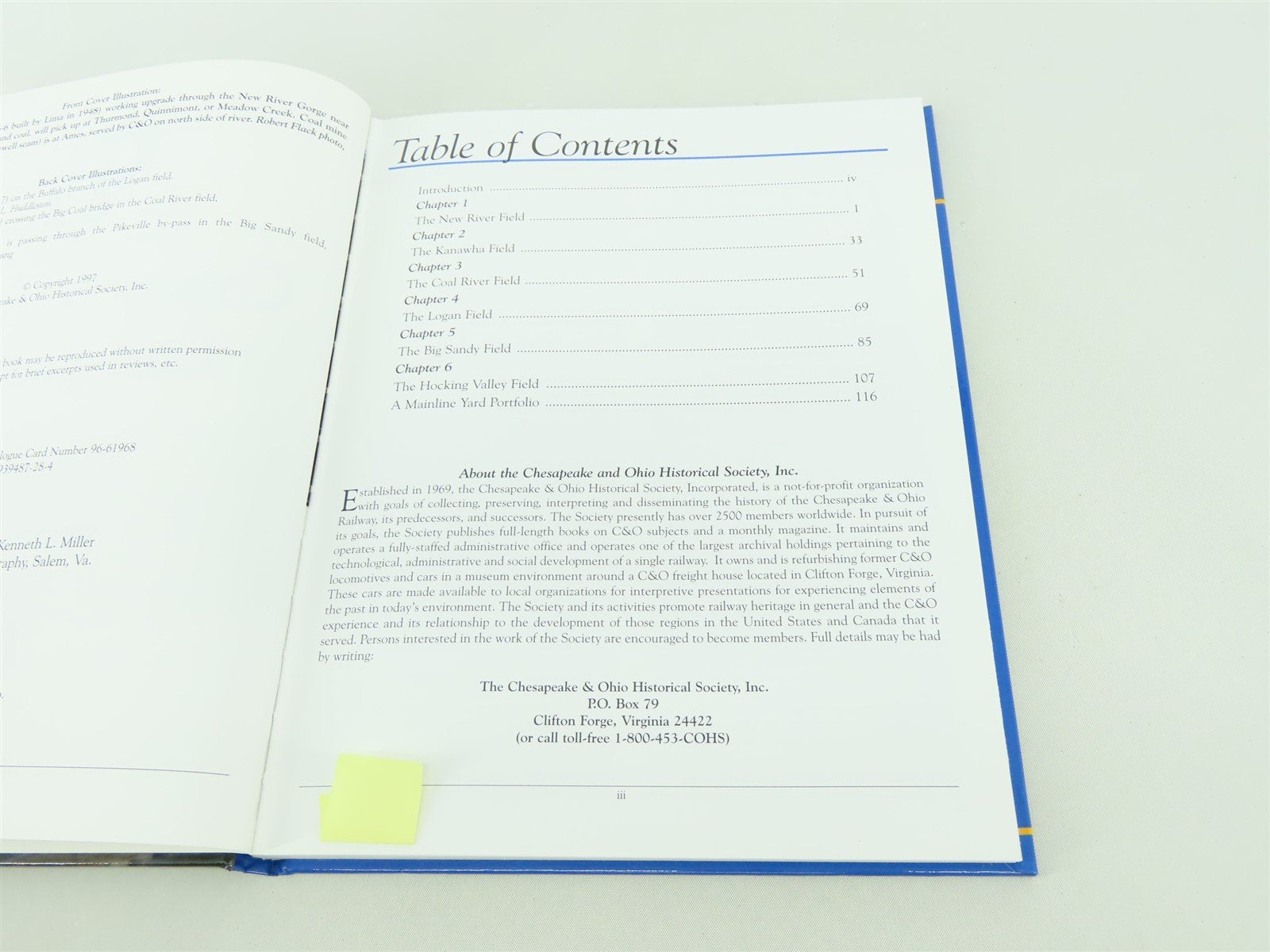 Chesapeake & Ohio, Coal and Color by Huddleston, Joseph & Young ©1997 HC Book