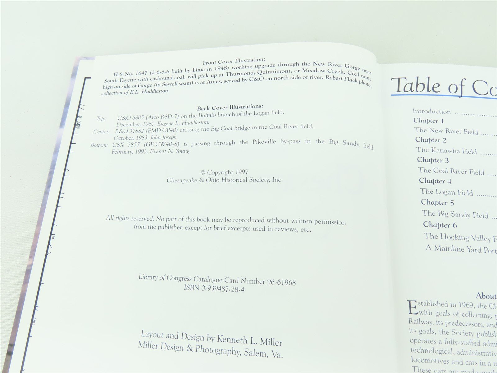 Chesapeake & Ohio, Coal and Color by Huddleston, Joseph & Young ©1997 HC Book