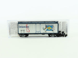 N Scale Micro-Trains MTL #02100414 DE Delaware State Car 40' Box Car #1787