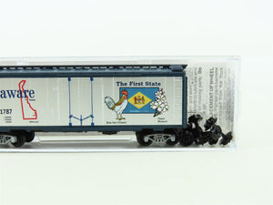 N Scale Micro-Trains MTL #02100414 DE Delaware State Car 40' Box Car #1787