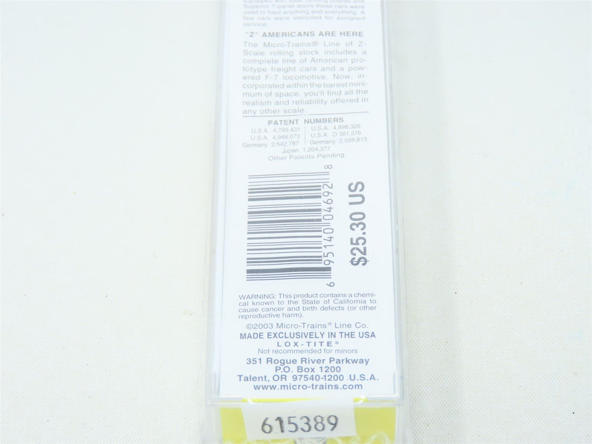 Z Scale Micro-Trains MTL 14148-2 D&amp;RGW Rio Grande 40&#39; Box Car #69789-Sealed