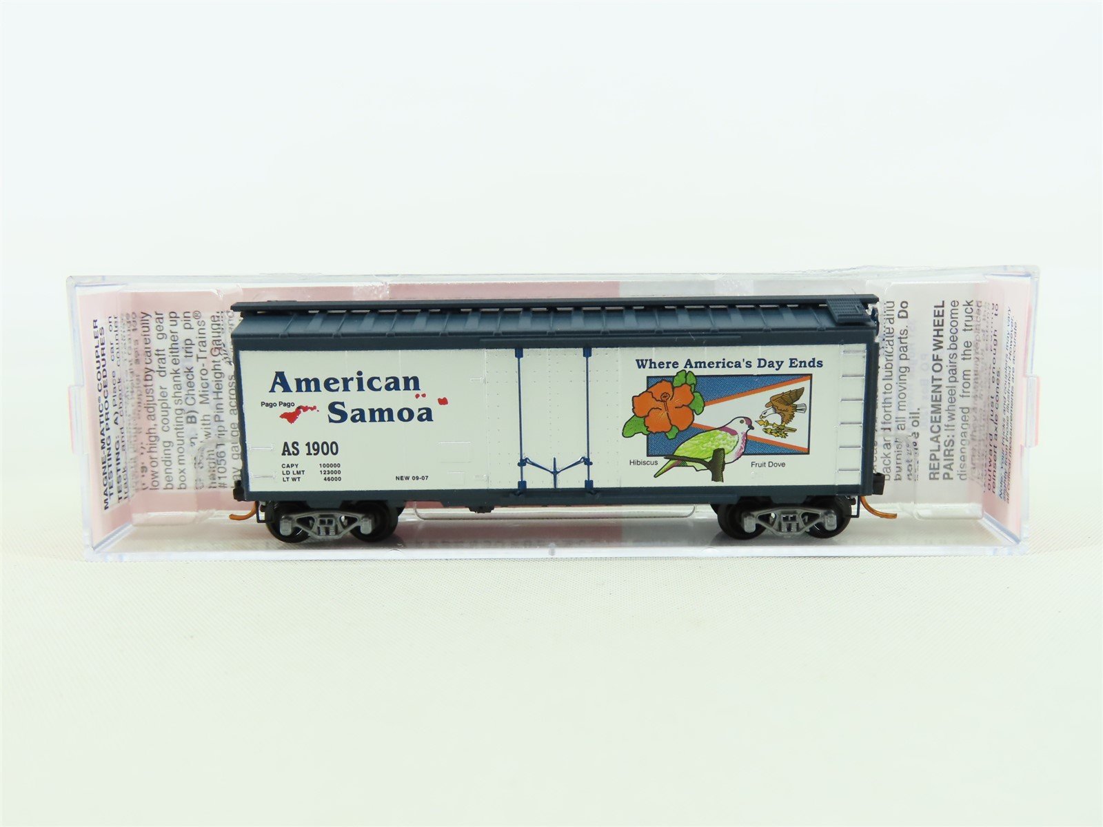 N Micro-Trains NSC MTL 07-02 Special Run AS American Samoa 40' Box Car #1900