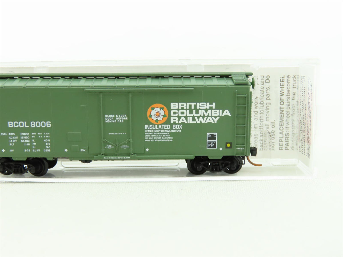 N Scale Micro-Trains MTL #02100230 BCOL British Columbia 40&#39; Box Car #8006