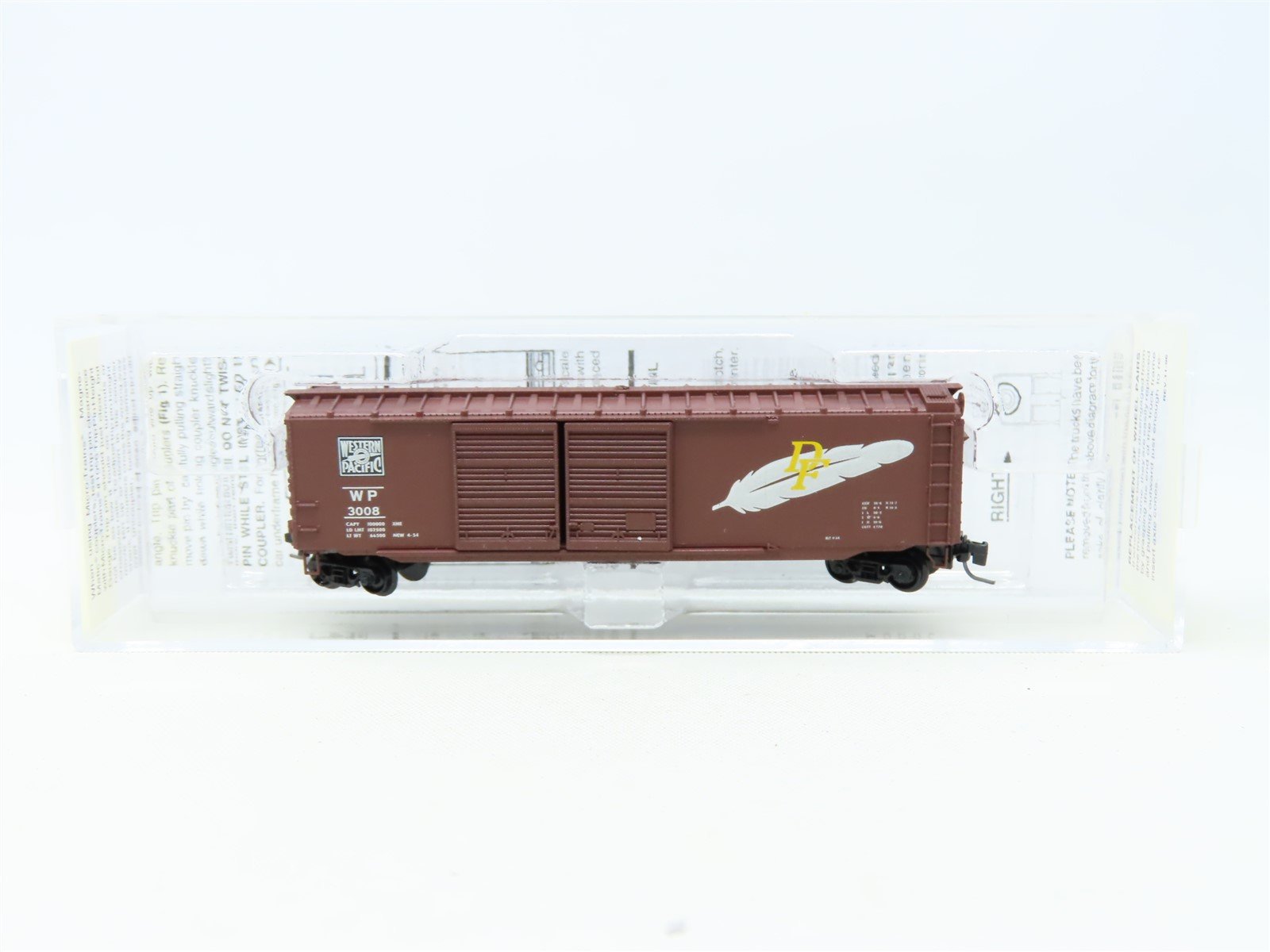 Z Scale Micro-Trains MTL 506 00 232 WP Western Pacific "Feather" Boxcar #3008