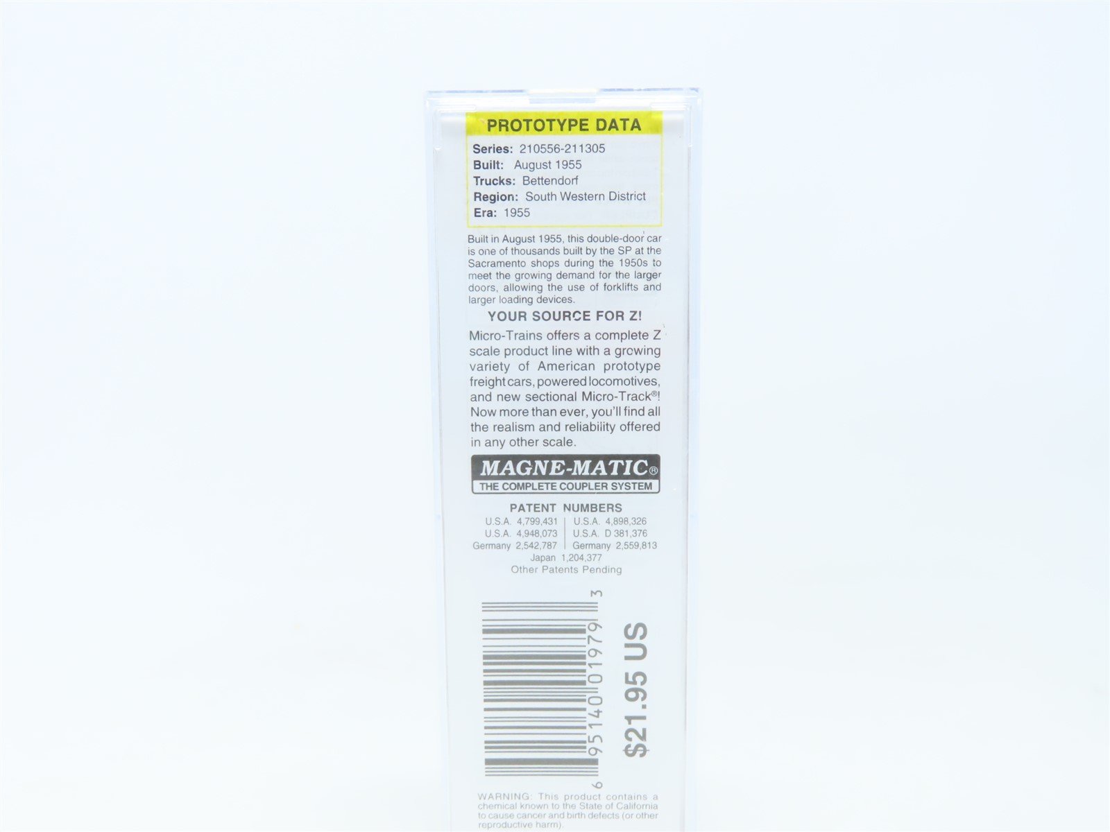 Z Scale Micro-Trains MTL 506 00 700 SP Southern Pacific 50' Boxcar #211206