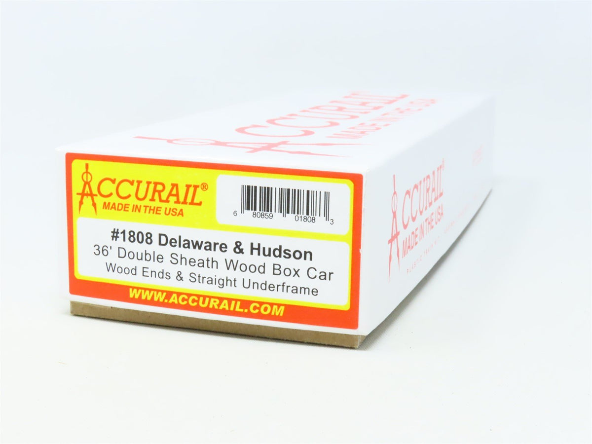 HO Scale Accurail Kit 1808 D&amp;H Delaware &amp; Hudson 36&#39; Wood Box Car #22978