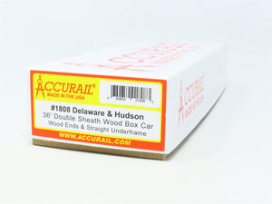 HO Scale Accurail Kit 1808 D&H Delaware & Hudson 36' Wood Box Car #22978