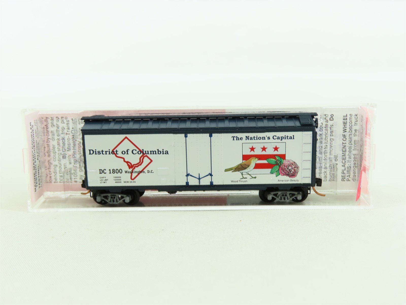 N Micro-Trains MTL NSC Special Run DC District of Columbia 40' Box Car #1800