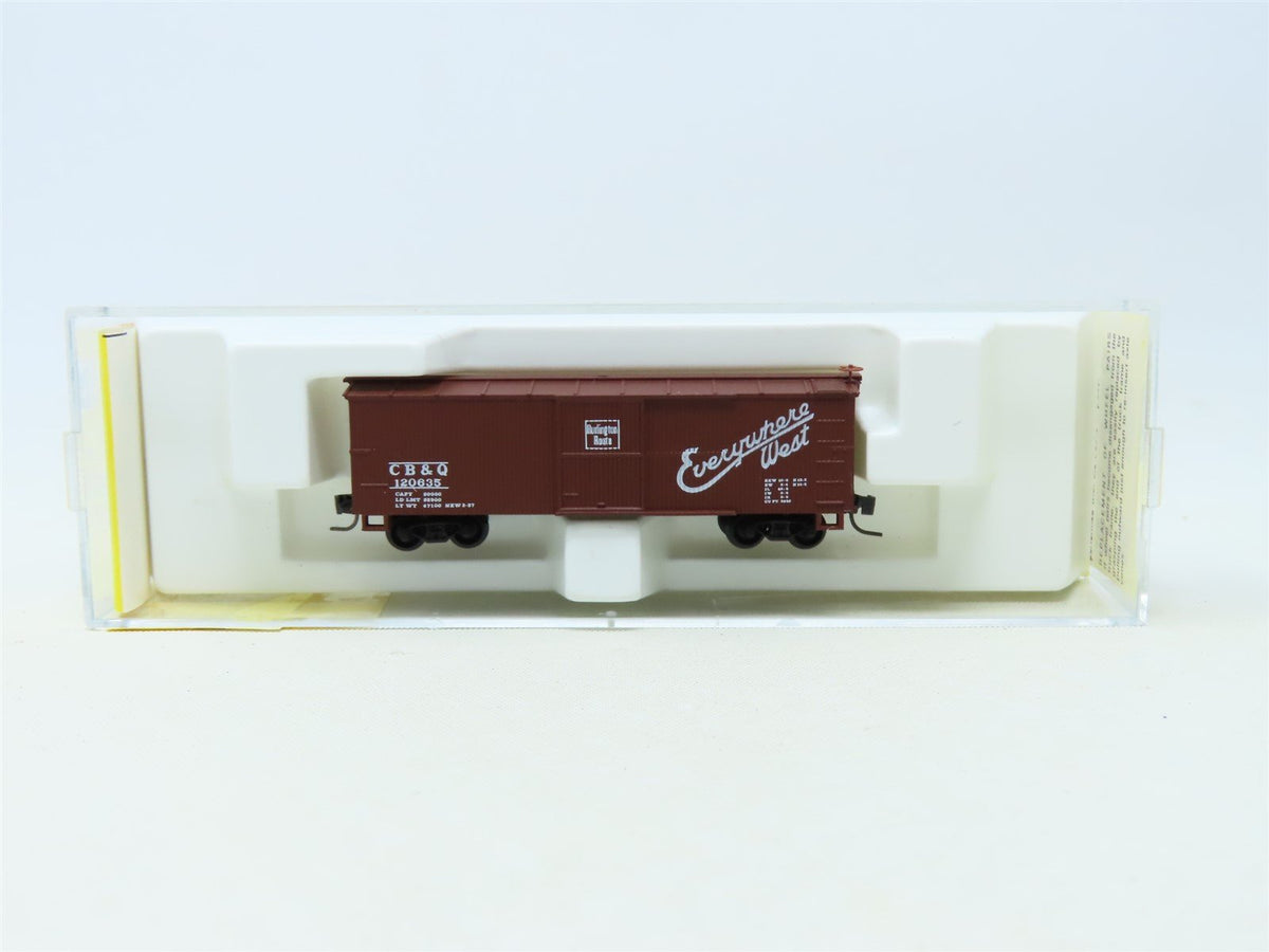 Z Scale Micro-Trains MTL Kadee 13904-2 CB&amp;Q &quot;Everywhere West&quot; Box Car #120635