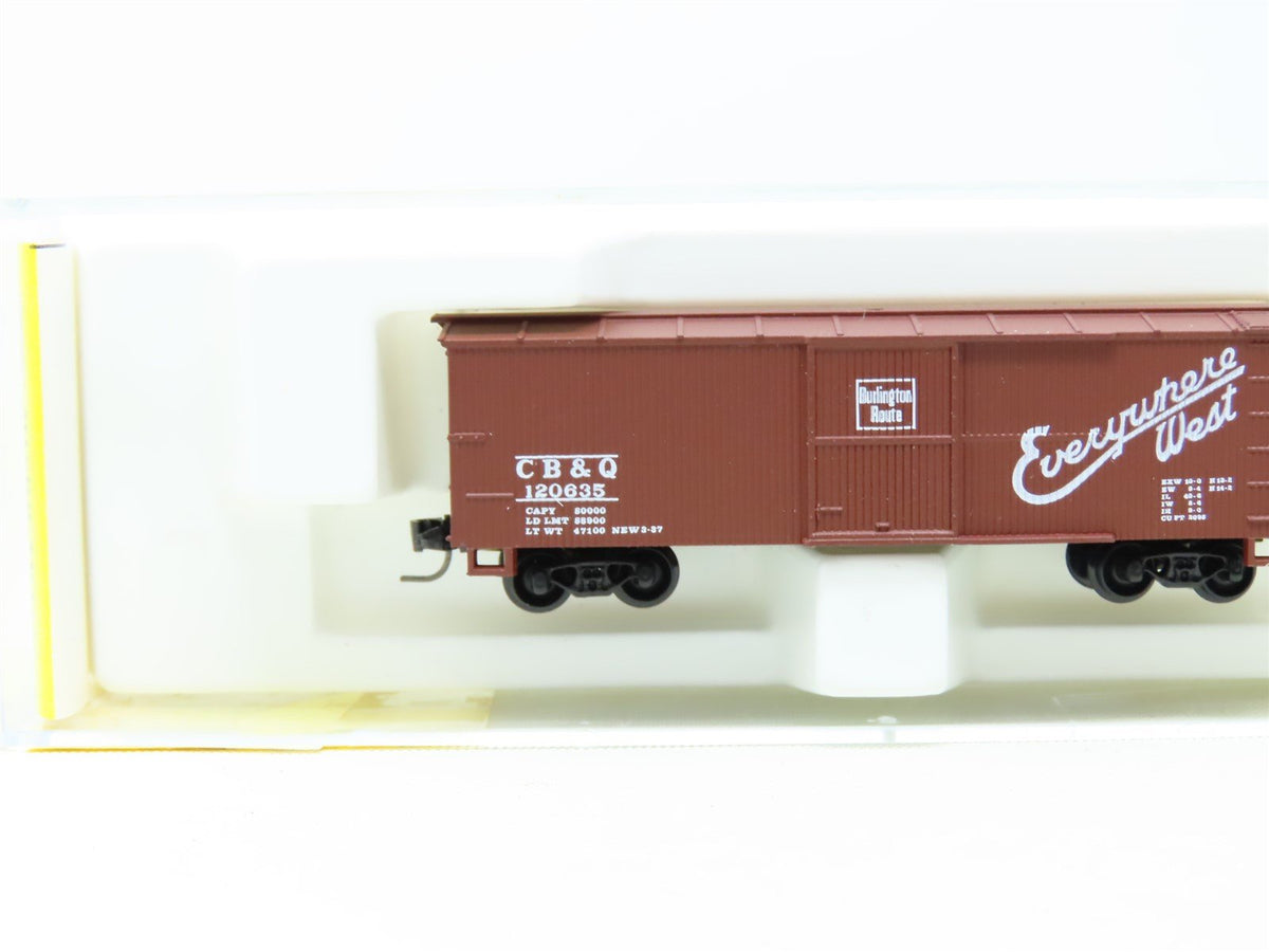 Z Scale Micro-Trains MTL Kadee 13904-2 CB&amp;Q &quot;Everywhere West&quot; Box Car #120635