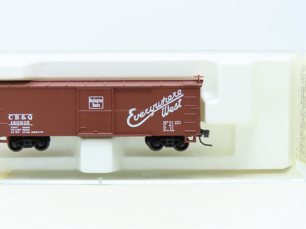 Z Scale Micro-Trains MTL Kadee 13904-2 CB&amp;Q &quot;Everywhere West&quot; Box Car #120635