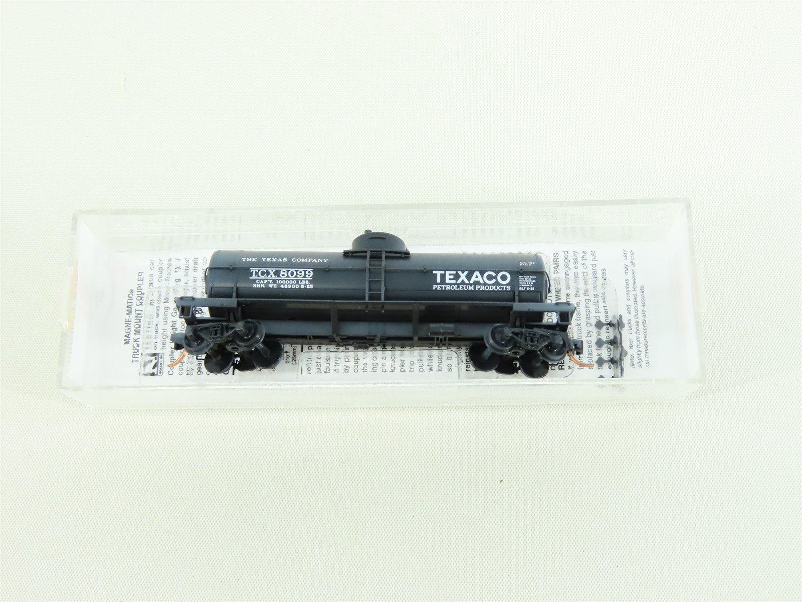 N Micro-Trains MTL #06544680 TCX Texaco Single Dome Tank Car #8099 - Weathered