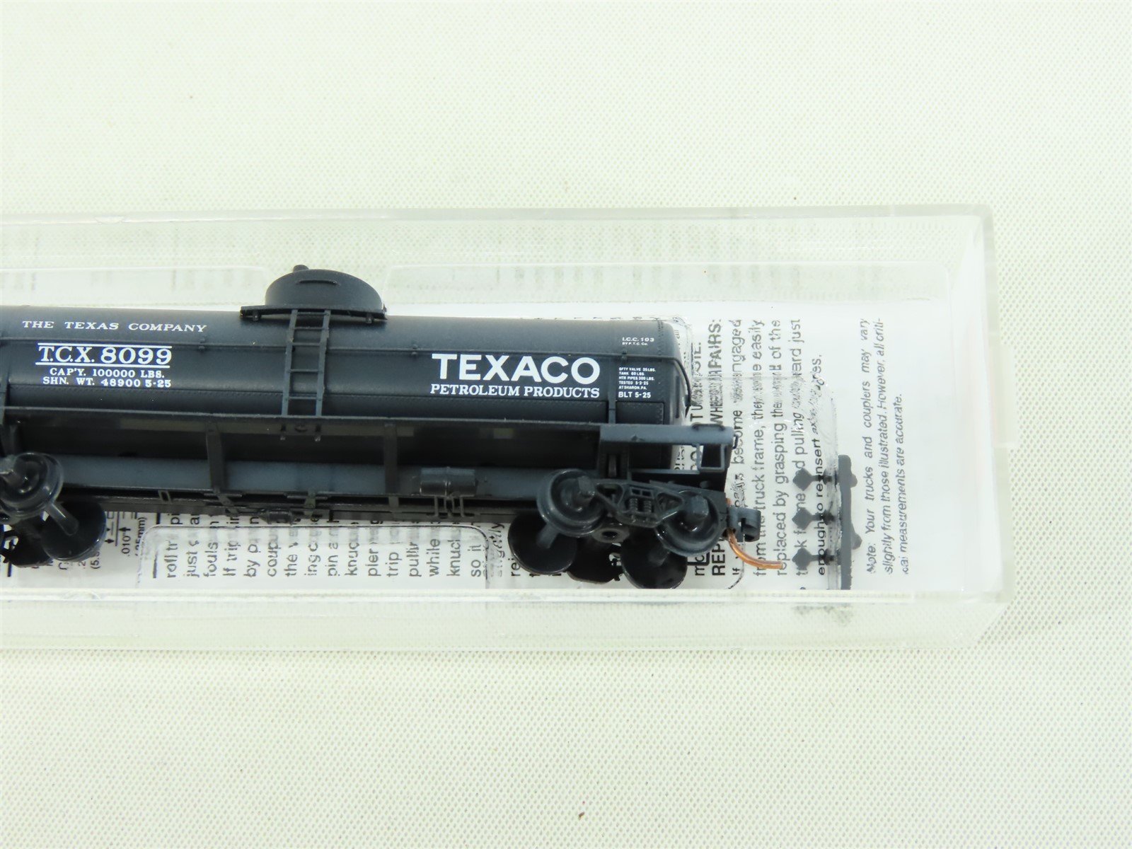 8099 Model Train N Micro-Trains MTL #06544680 TCX Texaco Single Dome Tank Car #8099 - W ...
