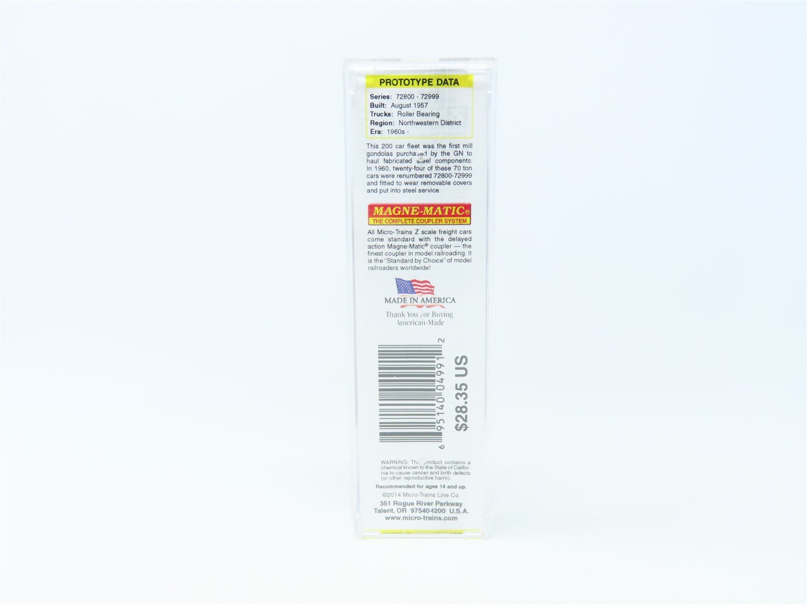 Z Scale Micro-Trains MTL #52244460 GN Great Northern 50' Gondola - Weathered