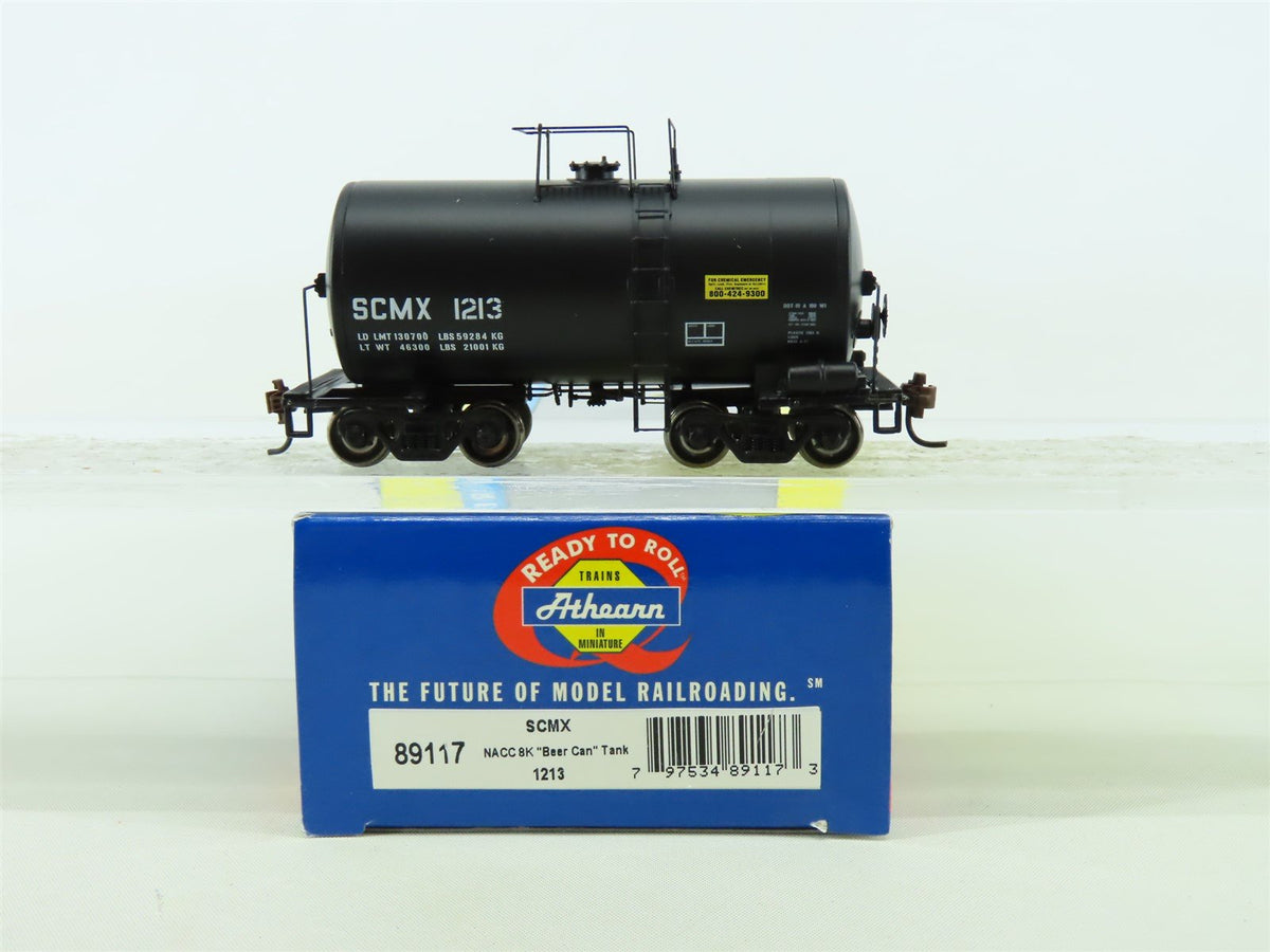 HO Scale Athearn 89117 SCMX NACC 8K &quot;Beer Can&quot; Tank Car #1213