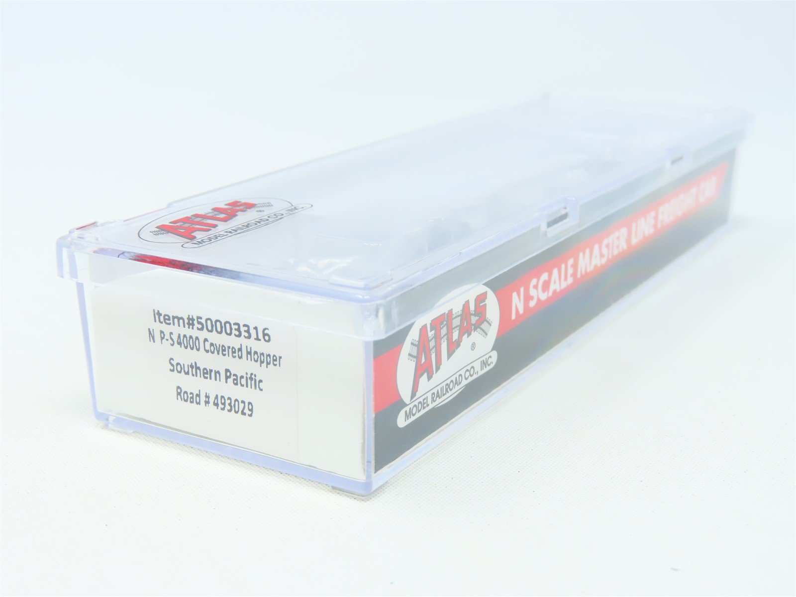 N Atlas Master Line #50003316 SP Southern Pacific 3-Bay Covered Hopper #493029