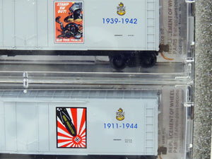 N Micro-Trains MTL #99321060 Battleship Row Pearl Harbor Box Car Set #2 w/ COA