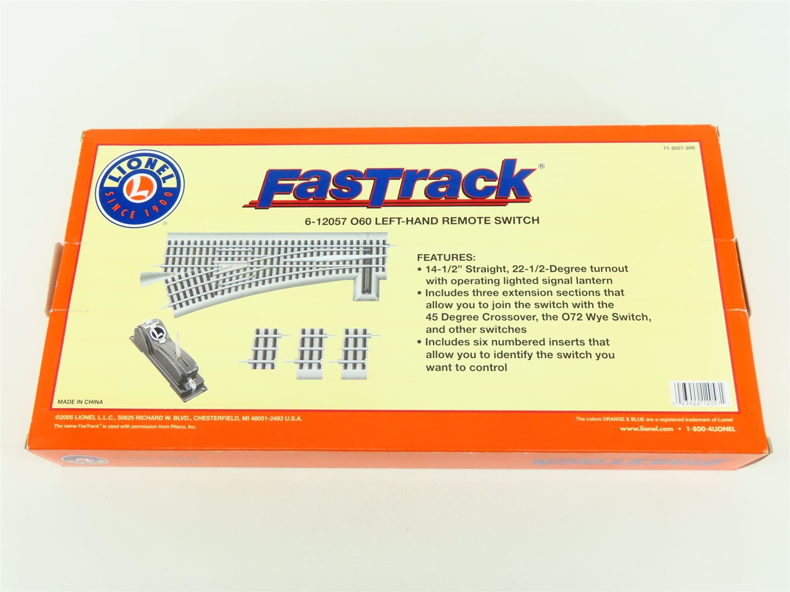 O Gauge 3 Rail Lionel FasTrack 6 12057 O60 Left Hand Remote Switch Tr Model Train Market