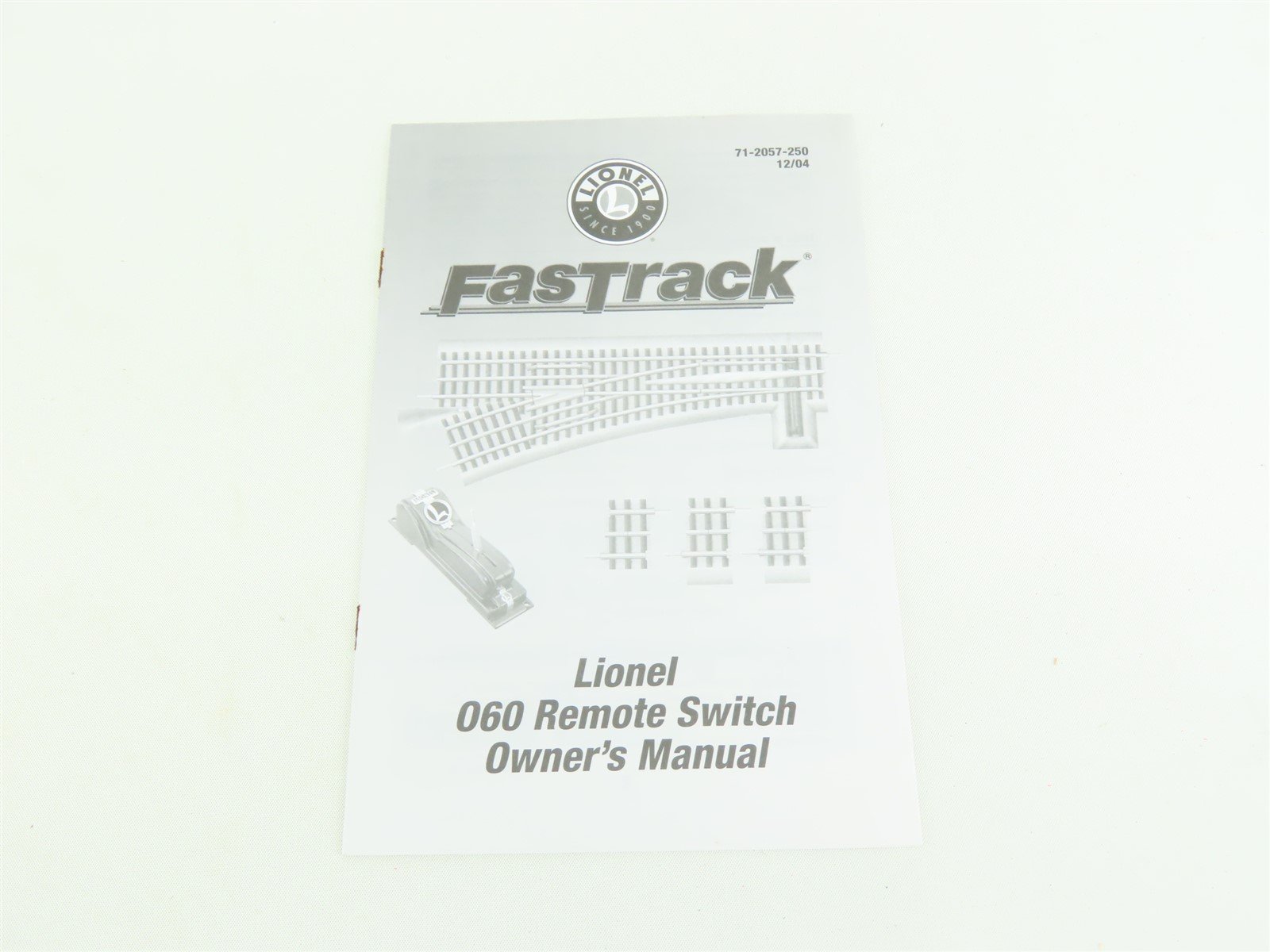 O Gauge 3-Rail Lionel FasTrack #6-12057 O60 Left-Hand Remote Switch Track